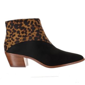 NEW Louise et Cie Vada Leopard PRINT Ankle Boot BOOTIE  CALF HAIR SUEDE SIZE 7